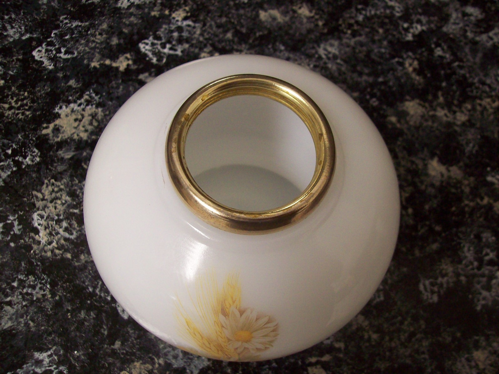 aladdin lamp base only daisy flowers and wheat design model 23