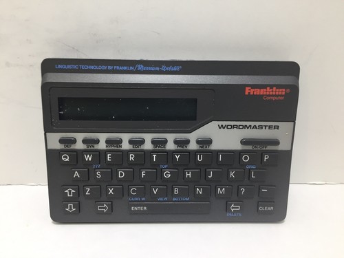 Wordmaster Electronic Thesaurus Spelling Franklin Computer Webster Vtg WM-1000