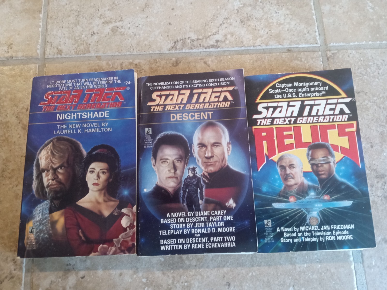 Star Trek the Next Generation novels 3 lot Star Trek the Next Generation novels 3 lot