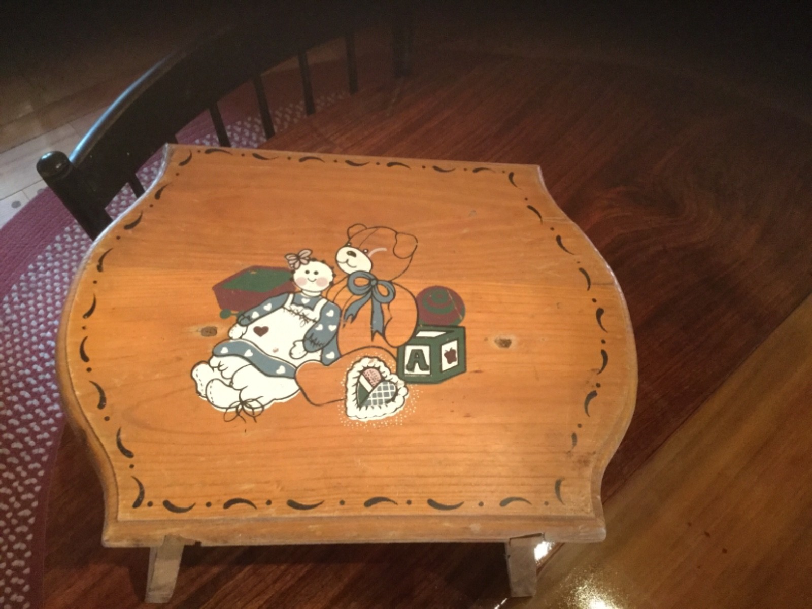 Vintage Distressed Child's Step Stool, Nursery, Baby, Rustic, Farmhouse