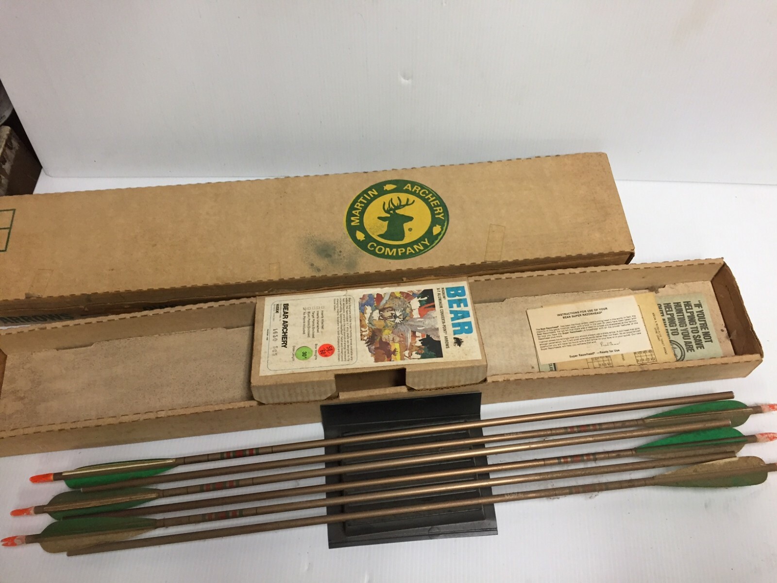 Vintage Martin Custom & Bear Magnum Aluminum Arrows in Original Boxes