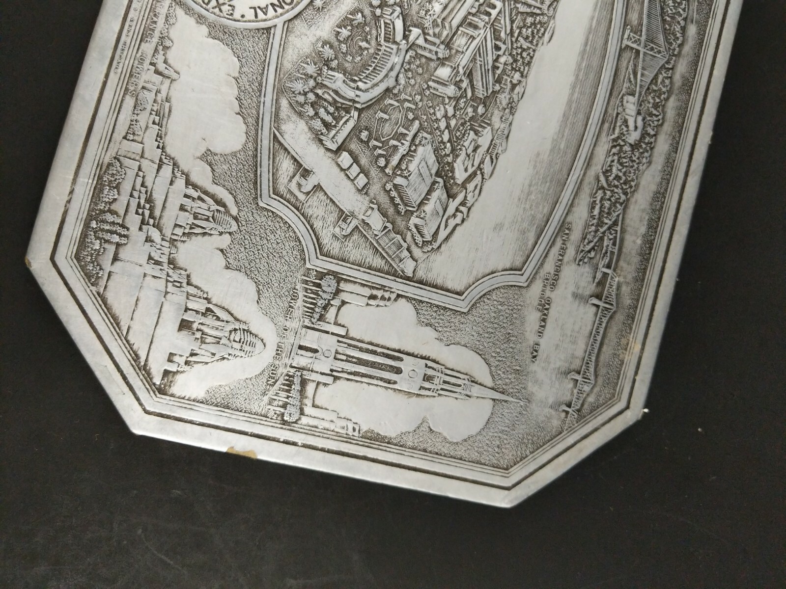 Vintage 1939 California Souvenir Trivet Golden Gate International Exposition