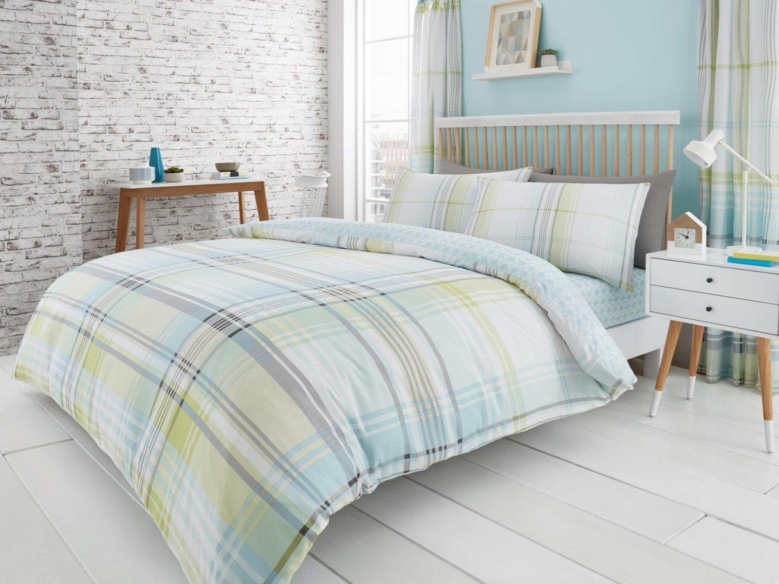 Jackson Check Checked Duvet Cover Quilt Cover Bedding Set Single