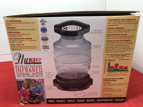 Nuwave Pro Black Infrared Convection Oven Model 20322 Used Once (?)  Cracked