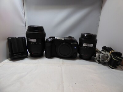 OLYMPUS E-330 with 2 Olympus lens. It is the Olympus version of Leica DigiLux 3.