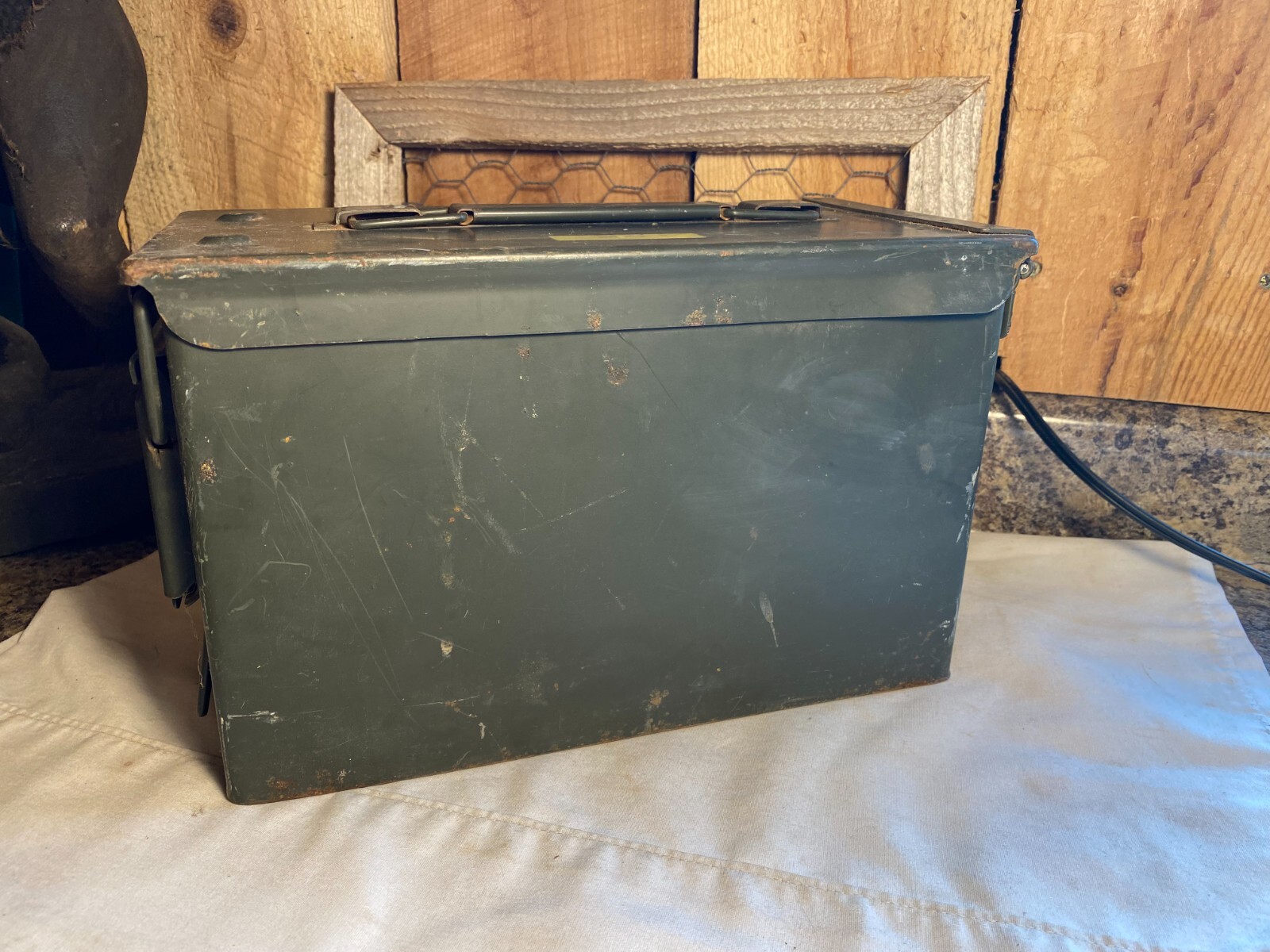 米軍カーキ】米軍放出品 1960年製 US トラッシュボックス 米軍