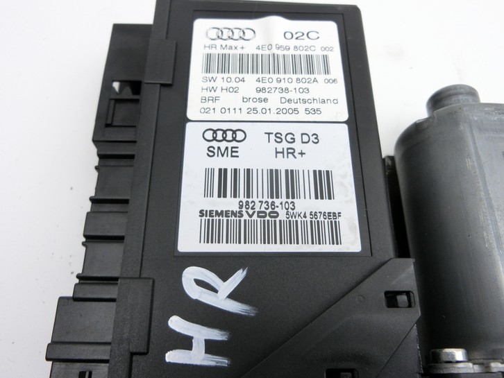 Audi A8 D3 4E qu 02-05 Kurz Fensterhebermotor Rechts Hinten  - Bild 4