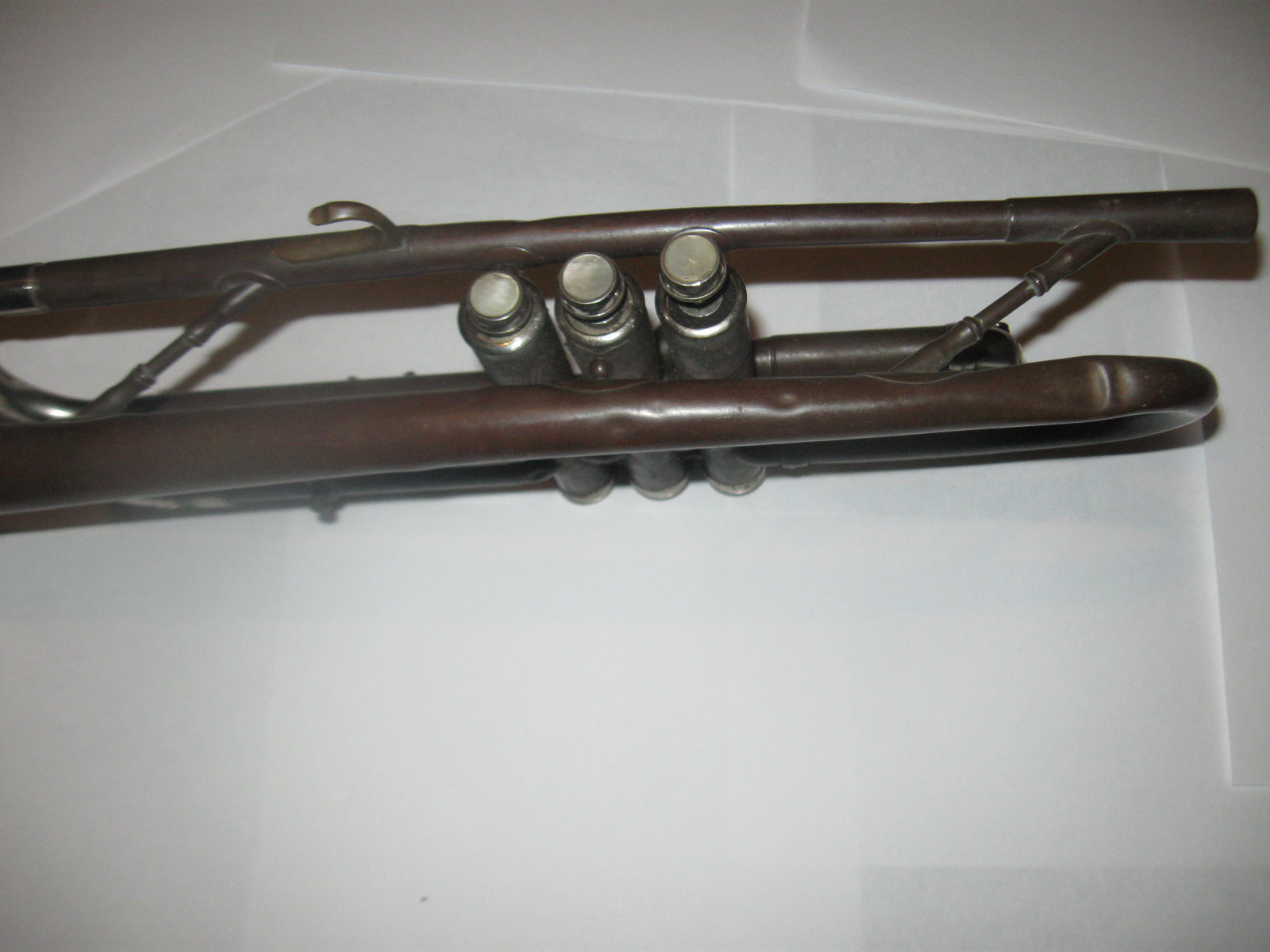 Old  Wm Frank Chicago Trumpet / Cornet ? Serial  10786 AS IS