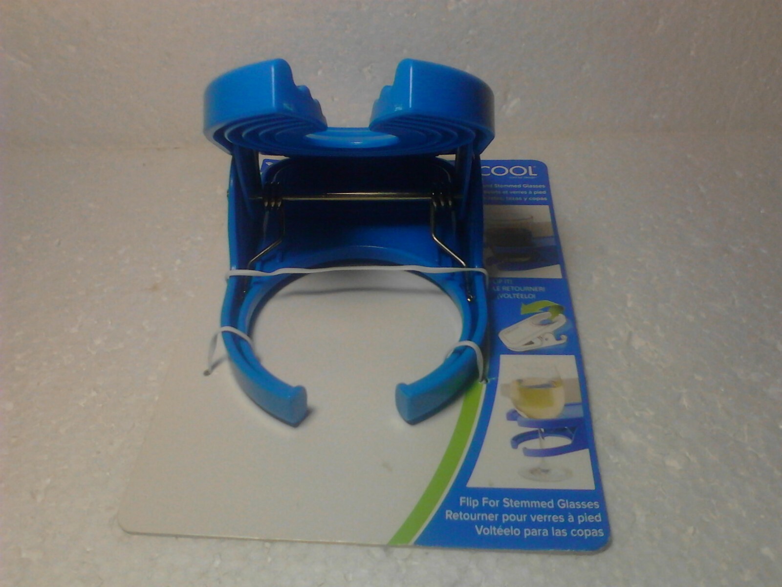 O2COOL Clip-On Beverage Holder Blue!  Wine, Beer, & Cup Holder!