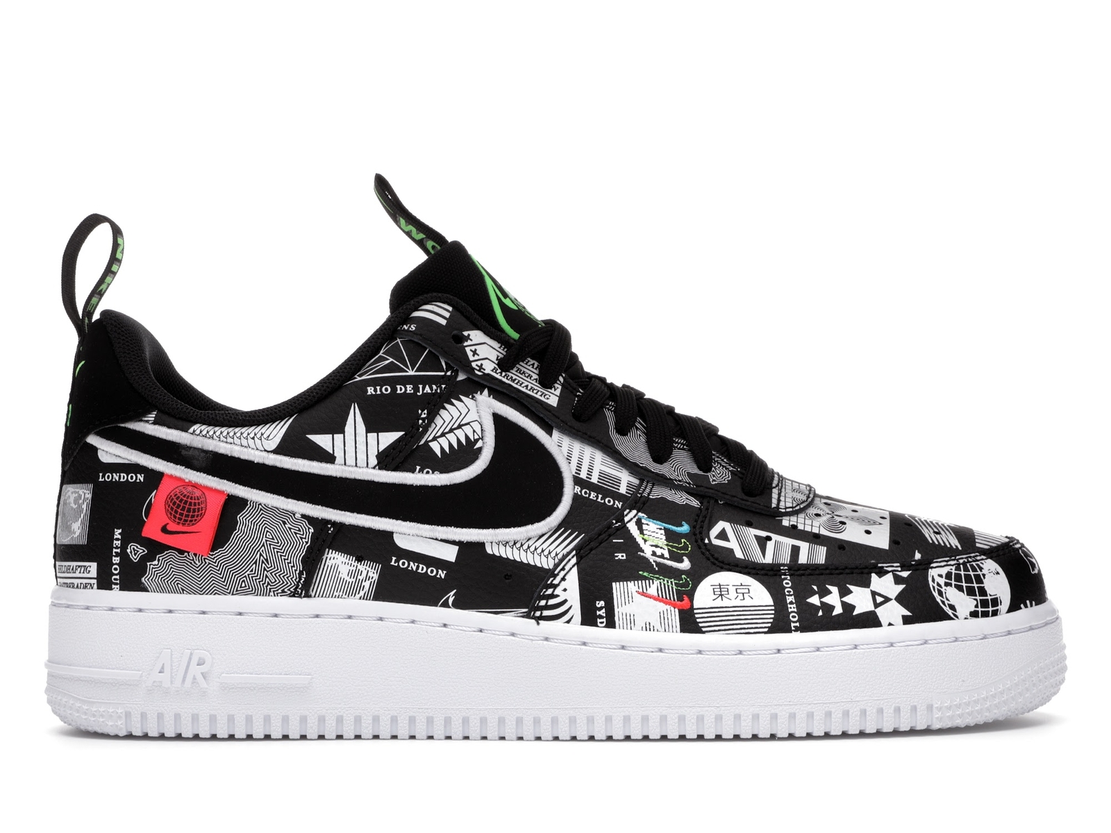 スニーカー NIKE Air Force 1 Low Swoosh Pack Black AW FW 19 2019 Nike Air Force 1 Low 'All Star - Swoosh Pack Black' AH8462-002