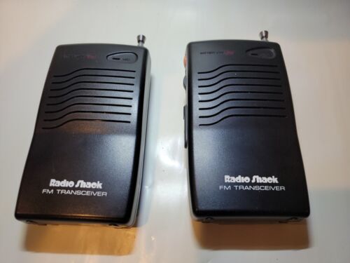 Pair of Radio Shack 49MHz FM walkie-talkie TRC-509 hand-held transceiver. TESTED