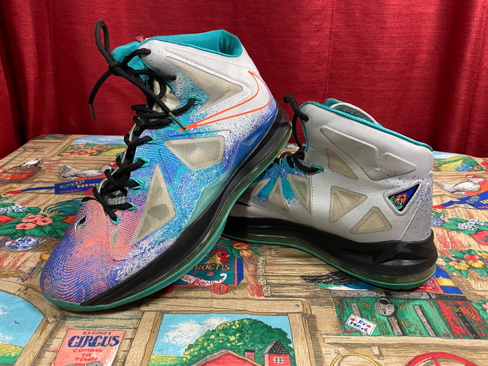 Nike LeBron X 10 Re Entry Pure Platinum Men s Shoes Sz