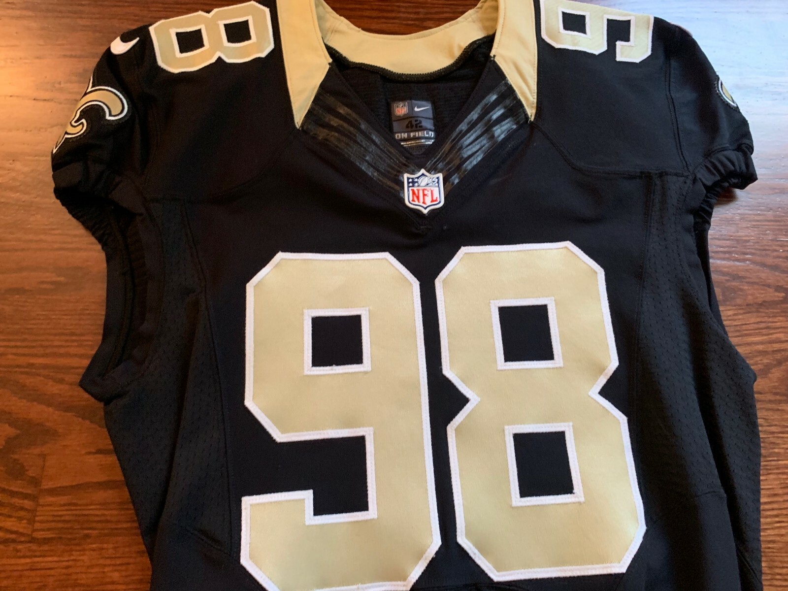 #98 New Orleans Saints Game Worn/ Issue Jersey - MIKE MOHAMED - SZ42 - Cal BEARS