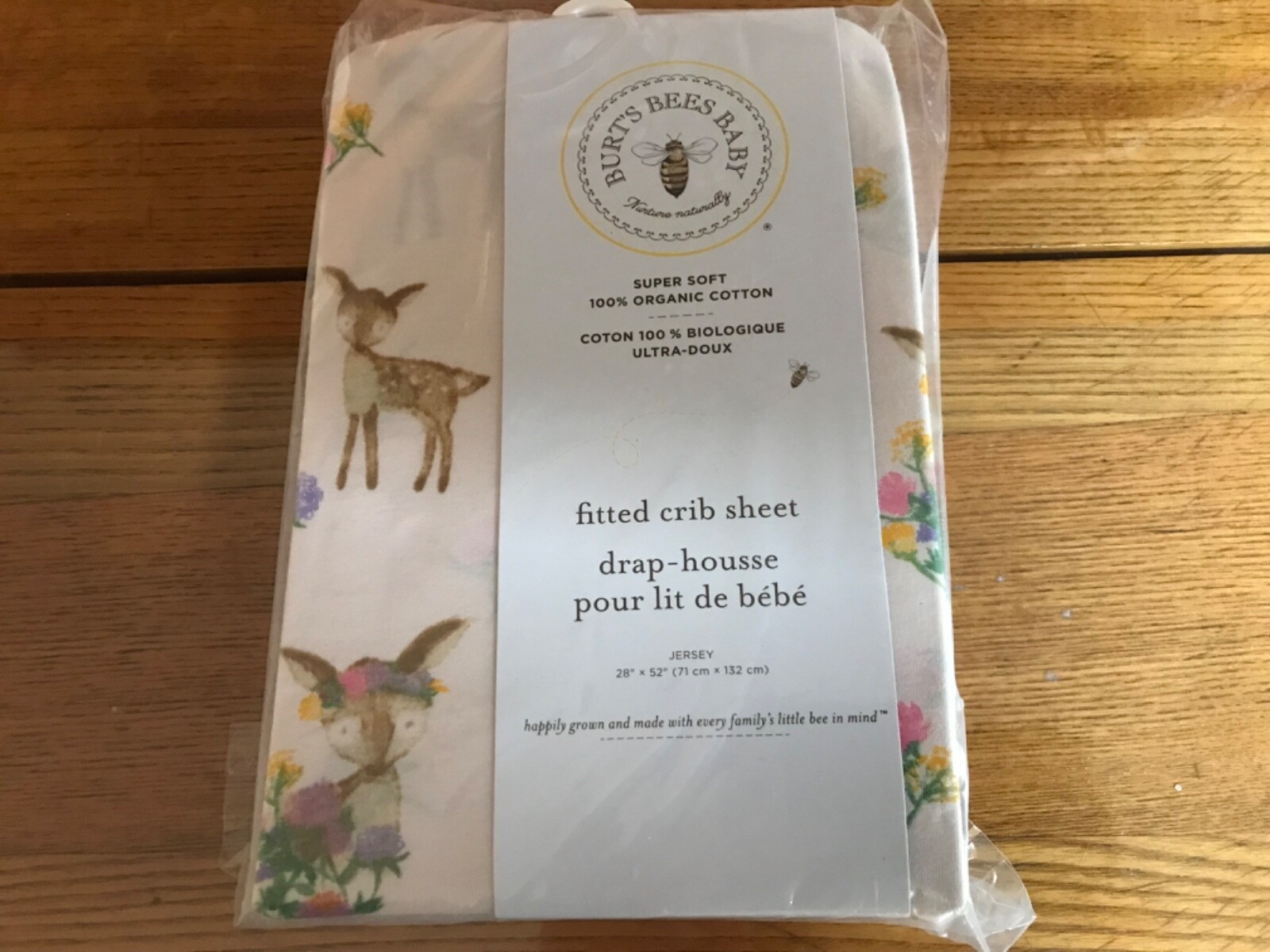 burts bees baby crib fitted sheet oh deer