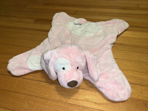 Baby Gund Pink Spunky Puppy Dog Comfy Cozy Security Blanket/