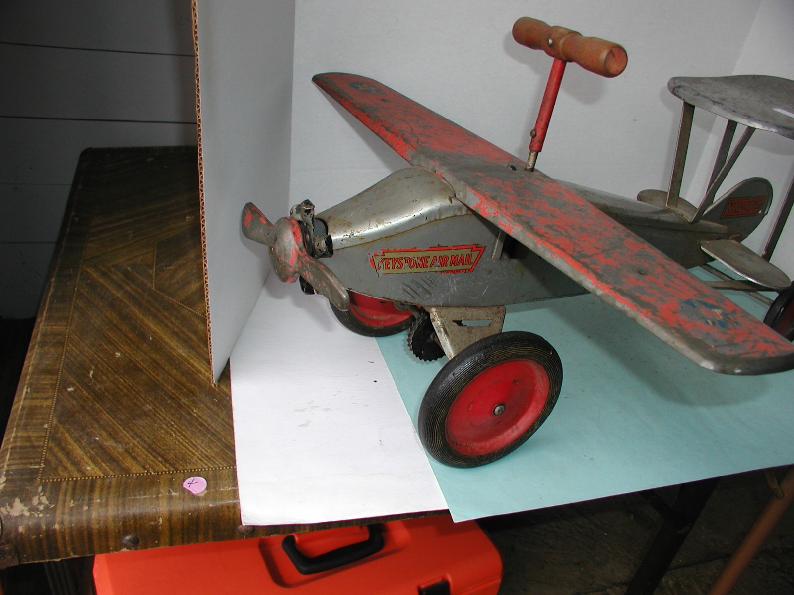 1930's Keystone Rider Air Mail l Airplane Pressed Stel