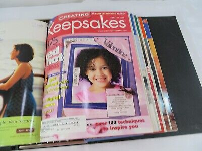 Creating Keepsakes Scrapbooking Magazines Lot of 7 -W/ Organizer Binder 2003-04