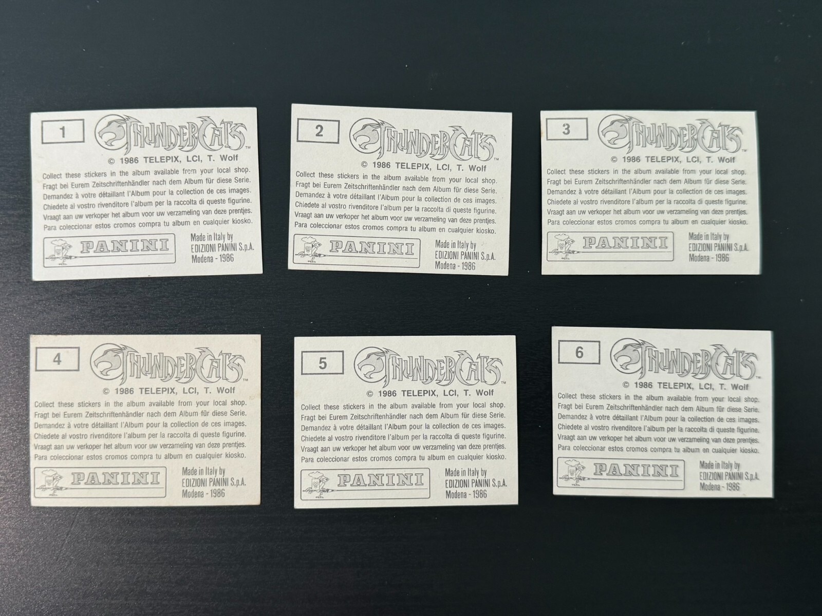 1986 Panini Thundercats Album Foil Stickers (U Pick) Many Available