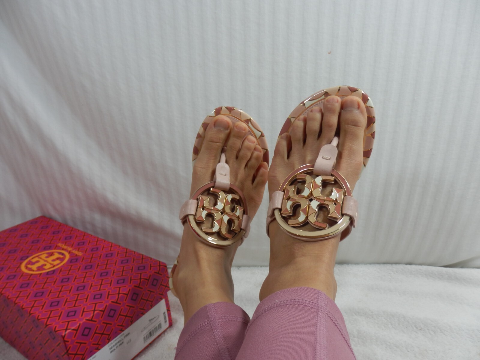 rose gold tory burch miller sandals