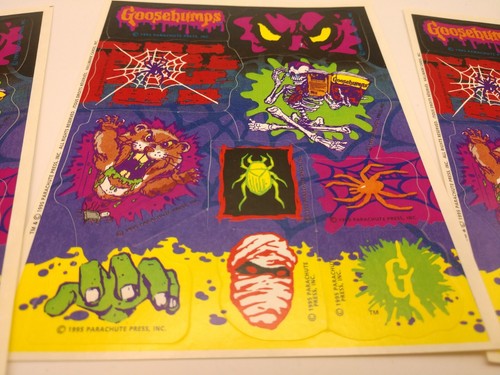 Vintage 1995 Goosebump Stickers Two Full Sheets 1 Partial