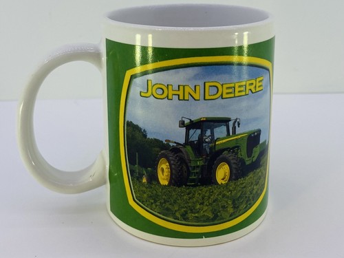 Coffee Cup Green White Logo Farmer Tractor Rancher Outdoors Gift