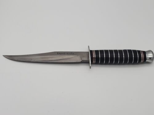VINTAGE SHERIFF KNIFE SOLINGEN GERMANY WITH SHEATH BLACK