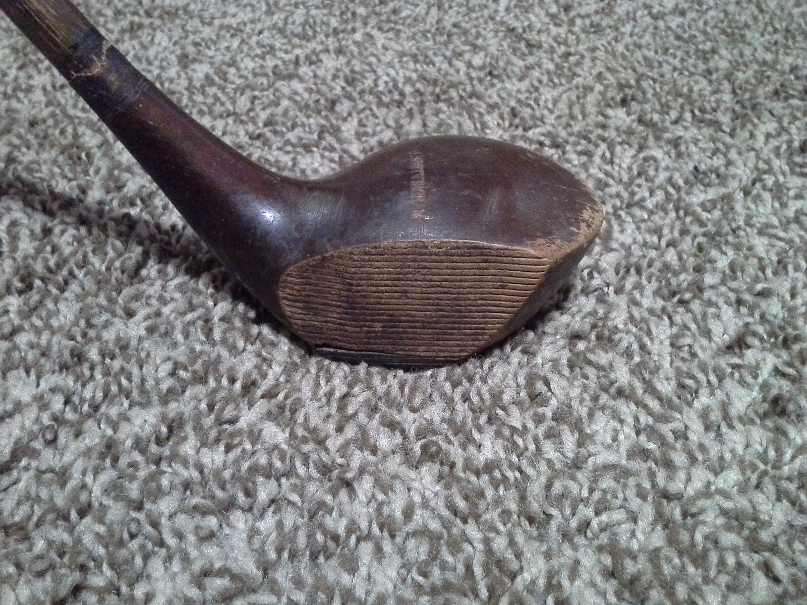 J. WHITTINGHAM Hickory shaft wood golf club LEFT HANDED