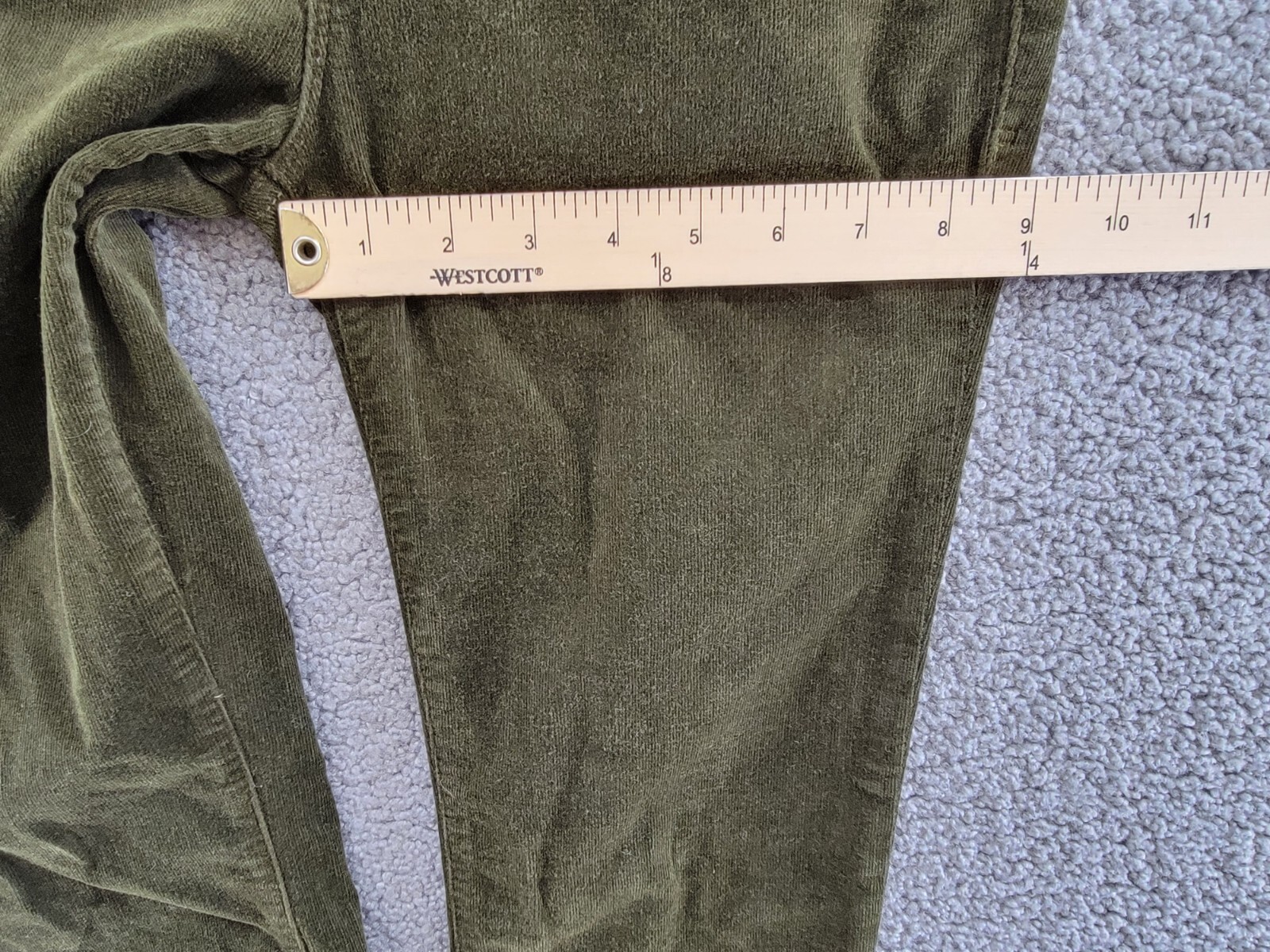 FRAME Le Crop Mini Bootcut Jeans Women's 26 Surplus Corduroy Button Zip Closure - Picture 6 of 17