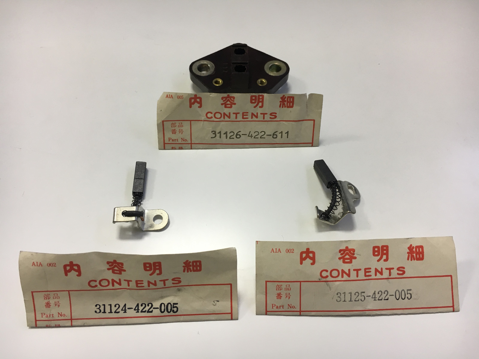 OEM Honda Kohlebürsten + Halter - 31124-422-005 & 31125-422-005 +