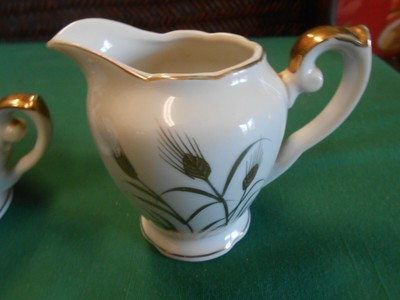 Beautiful LEFTON China Handpainted SUGAR and CREAMER