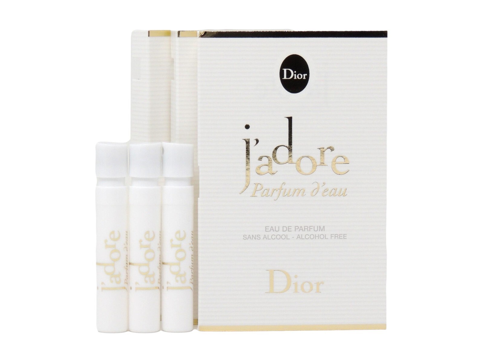 DIOR J'ADORE PARFUM D'EAU EAU DE PARFUM 1.2ml .04fl oz x 3 PERFUME SPRAY SAMPLES
