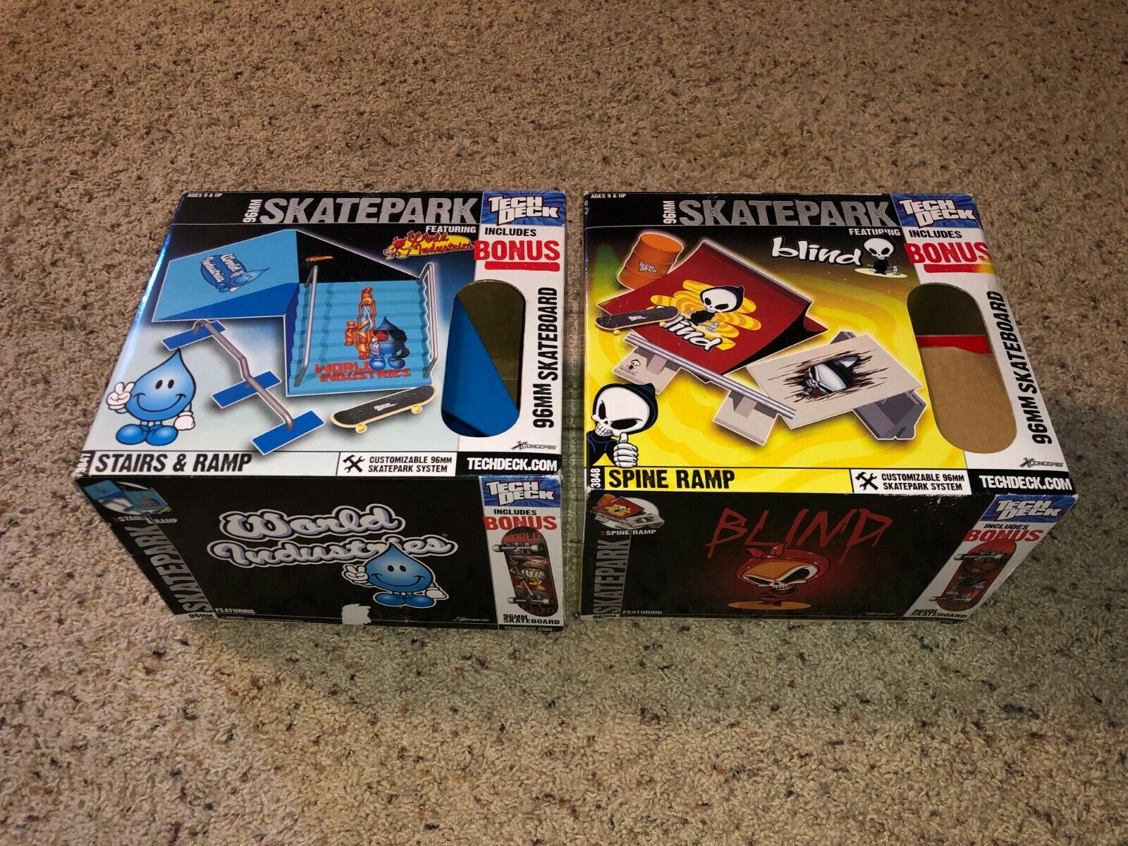 Tech Deck Skateparks 96mm Blind Spine Ramp and World Industries Stairs Ramp Lot Tech Deck Skateparks 96mm Blind Spine Ramp and World Industries Stairs Ramp Lot