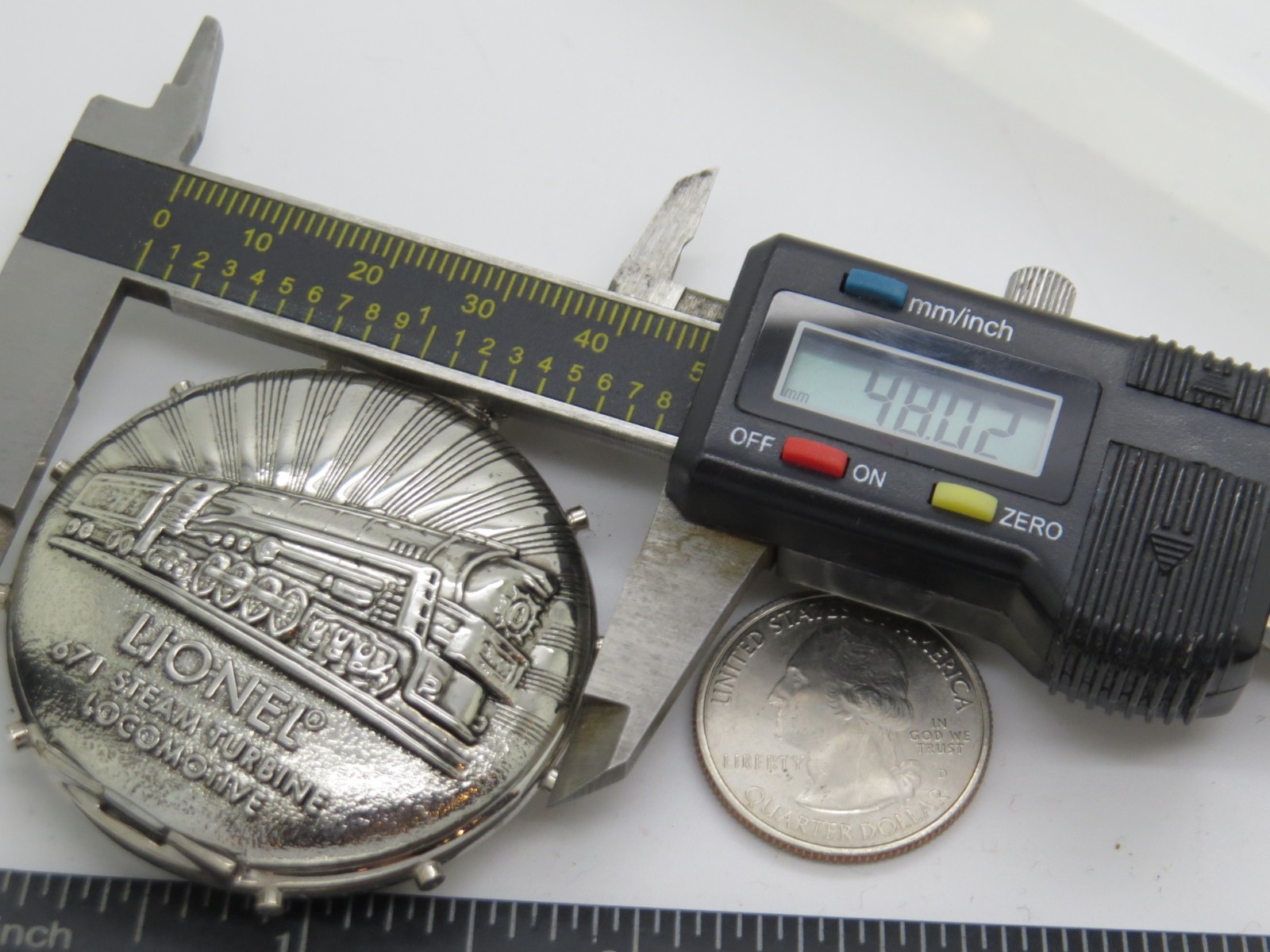 Lionel 100 year Anniversary Commemorative Pocket Watch Silvertone w/ Chain E