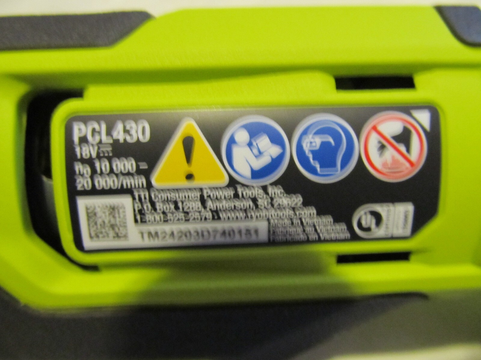 Ryobi PCL430 ONE+ 18V Cordless Oscillating Multi-Tool (Tool Only) COMPLETE NEW