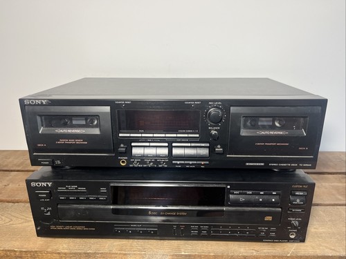 Sony LOT  TC-WR545 Dual Double Cassette Recorder Player Tape Deck + CDP-C545