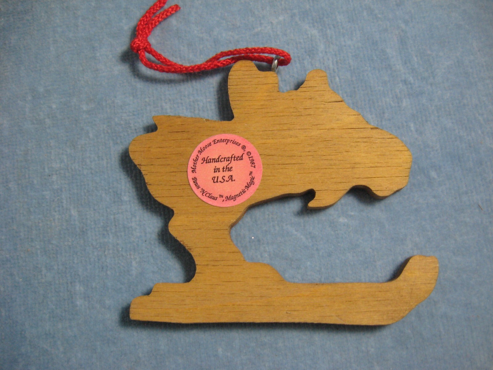 Vtg. Ornament Skiing Moose - Pagosa Springs CO - Mother Moose Enterprises
