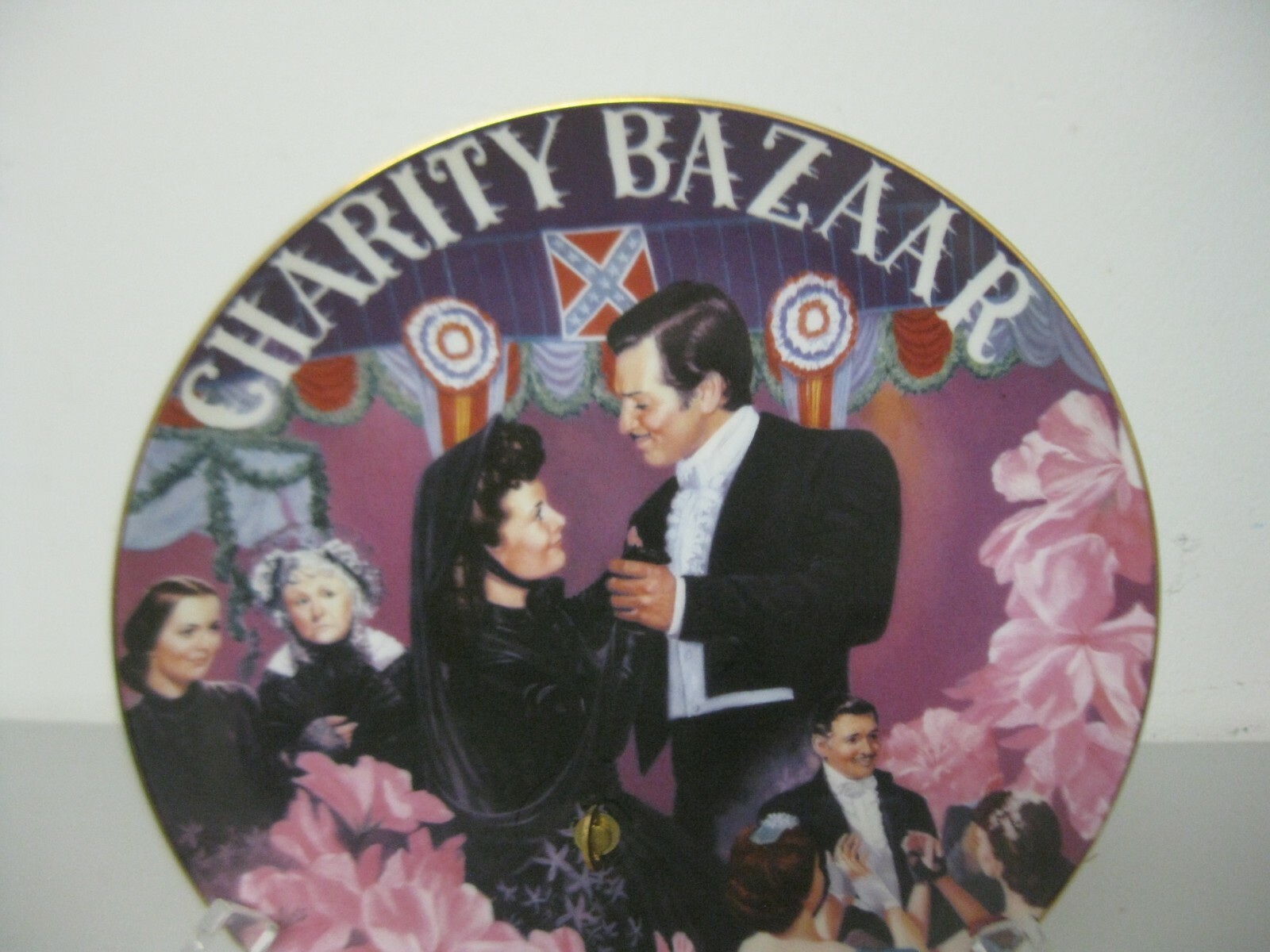 Bradford Exchange Gone With the Wind Musical Treasures Plate Charity Bazaar