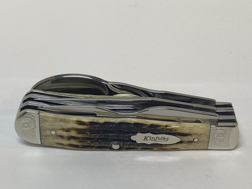 Kinfolks Antique Hobo Trapper Knife 6354 Hb Gg