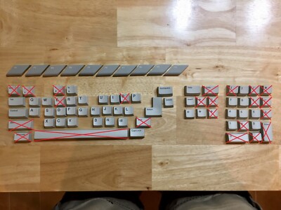 Atari Mega ST keyboard keys USA layout (NOT Whole Keyboard!)