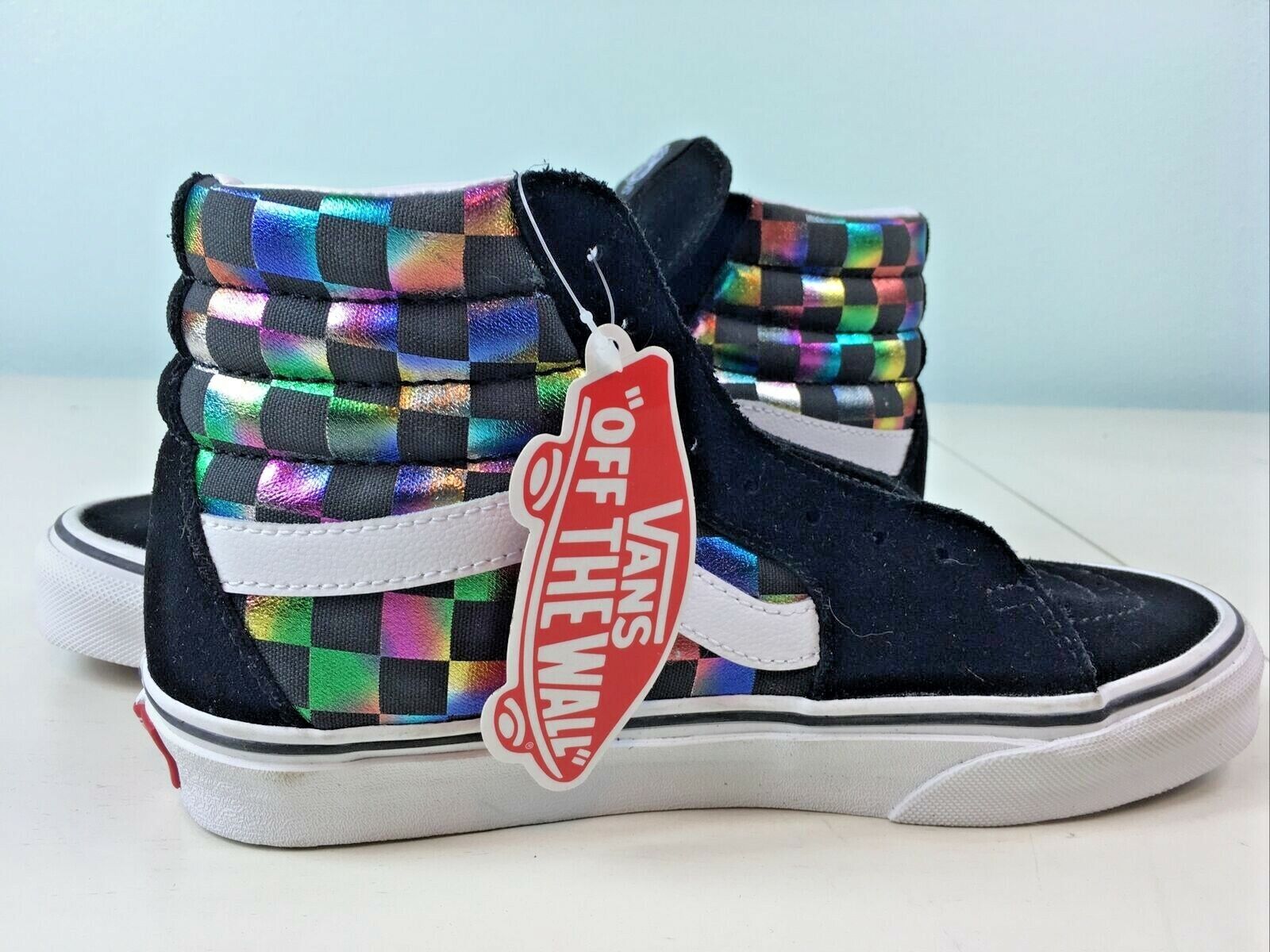 Vans Unisex Rainbow Checkerboard Skate Shoes Mens Size 4.5 Women s 6 need laces eBay