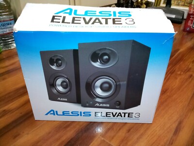 Alesis active speaker system 3-inch woofer 60W ELEVATE3 MKII needs aux cable($1)