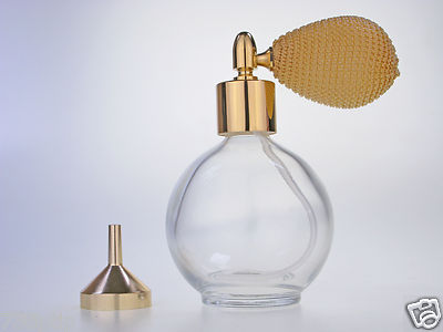 78ml Round Perfume Bottle Atomizer Gold Gold Bulb 78ml Classic Round Perfume