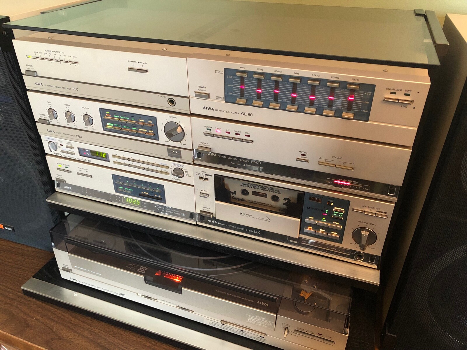 Vintage AIWA M-808 Mini Component Stereo System, Superb Condition - Fully Tested