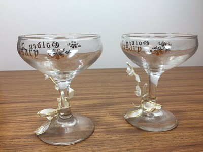 Set of 2- 50th GOLDEN WEDDING ANNIVERSARY GOLD TRIM CHAMPAGNE TOASTING GLASSES