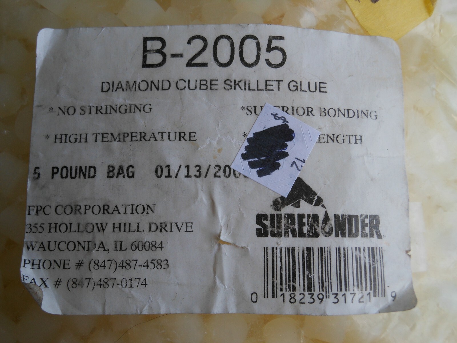 Surebonder P-2005 Hot Melt Skillet Glue Pellets, 5 pounds