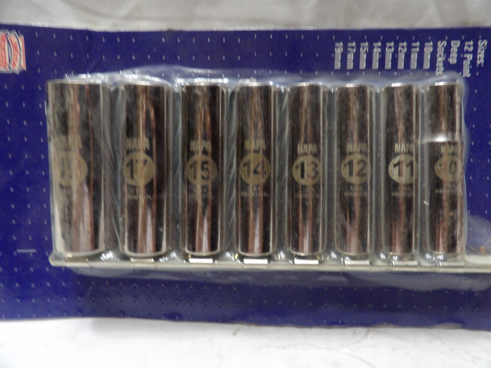 Napa Hand Tools 8 pc. 3/8" Drive Metric Deep Well Socket Set 6108M 12pt. - USA