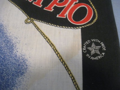 OLD WEST SCARF, COWBOY ON A HORSE, AMERICAN FLAG IN BACKGROUND, 21-1/2