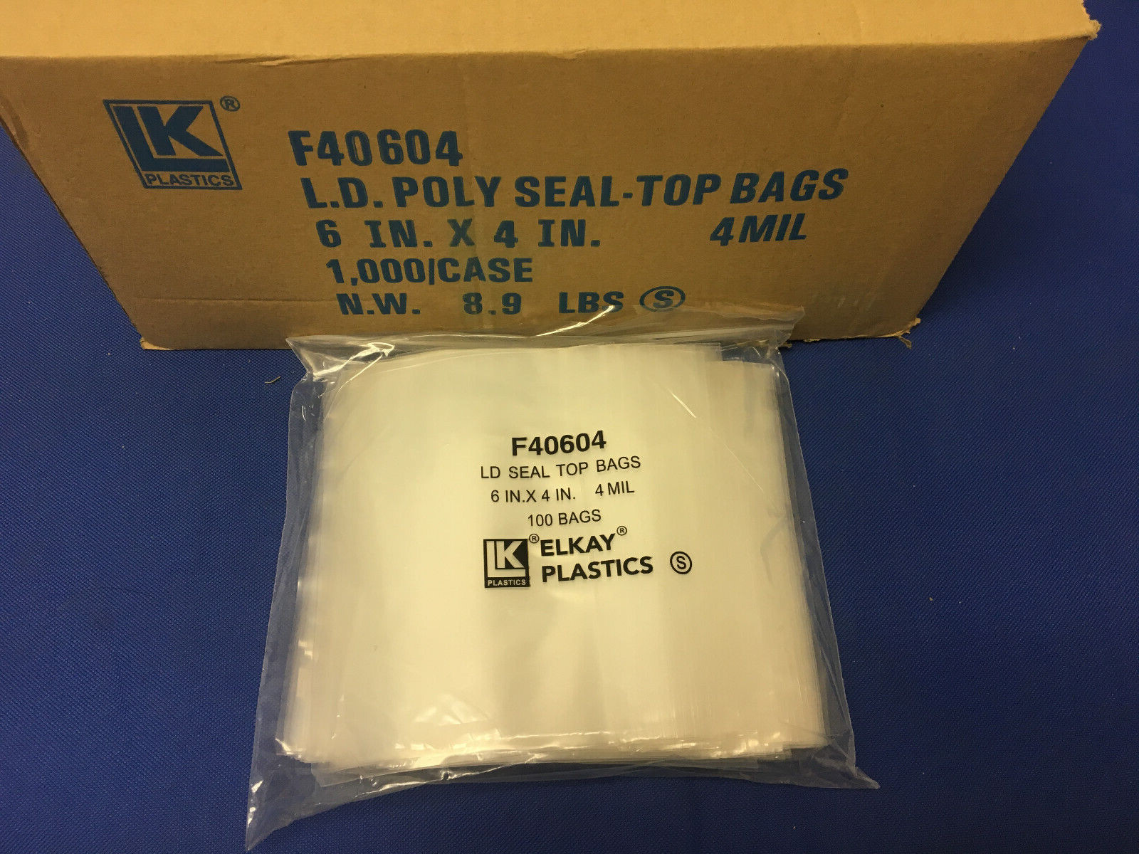 Clear Elkay 4 Mil Plastic Zipper Zip Lock Seal Top Reclosable Poly Bags 4Mil 