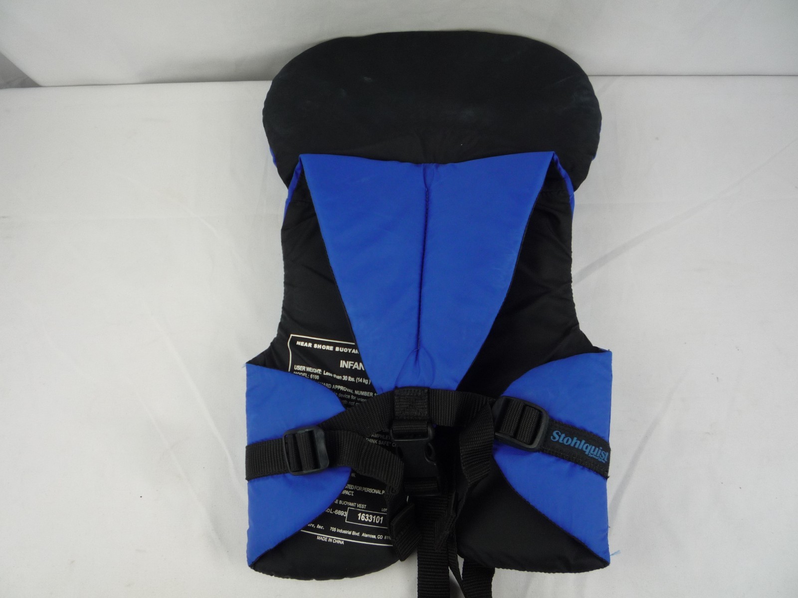 Stohlquist Infant Life Vest PFD Life Jacket Blue Up To 30 Pounds Model 6100