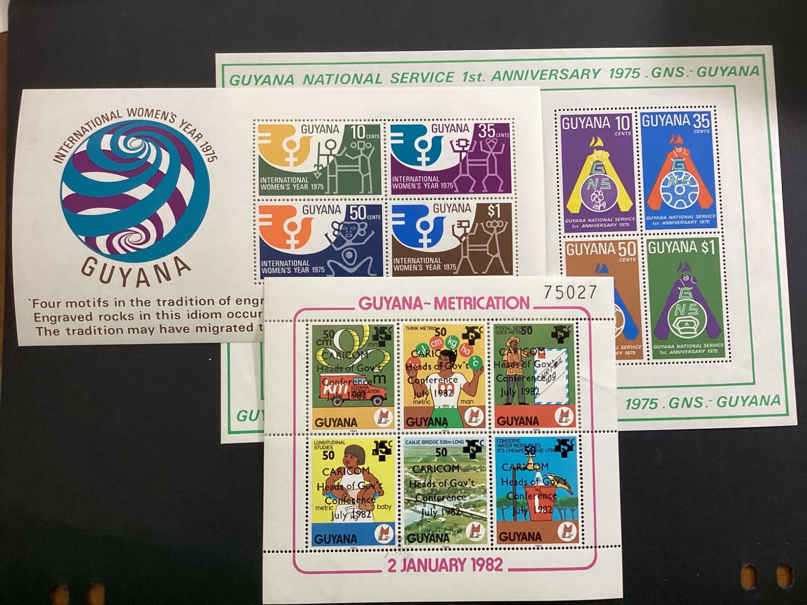 ICOLLECTZONE Guyana 221a, 219a, 557 XF NH (B100) | eBay